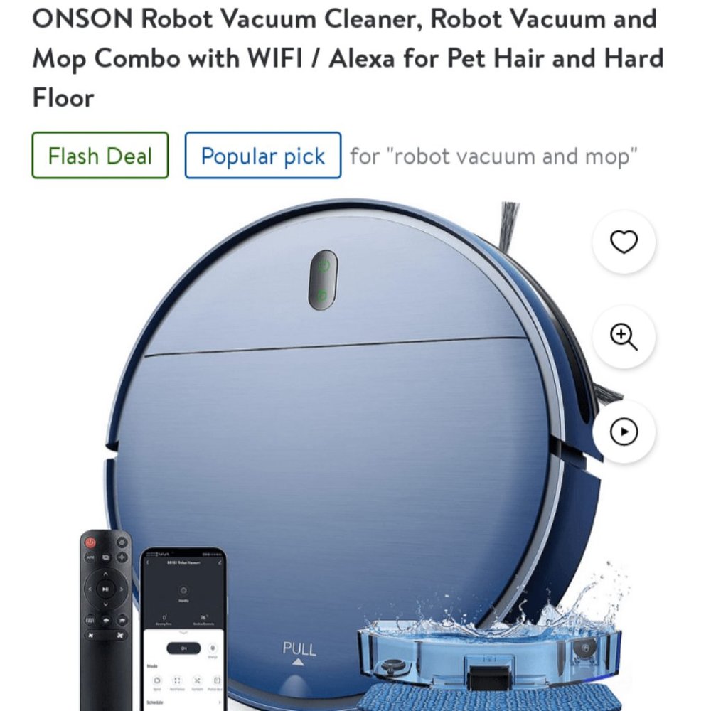 Robot vacuum and mop cleaner. Wifi capable *barely used*